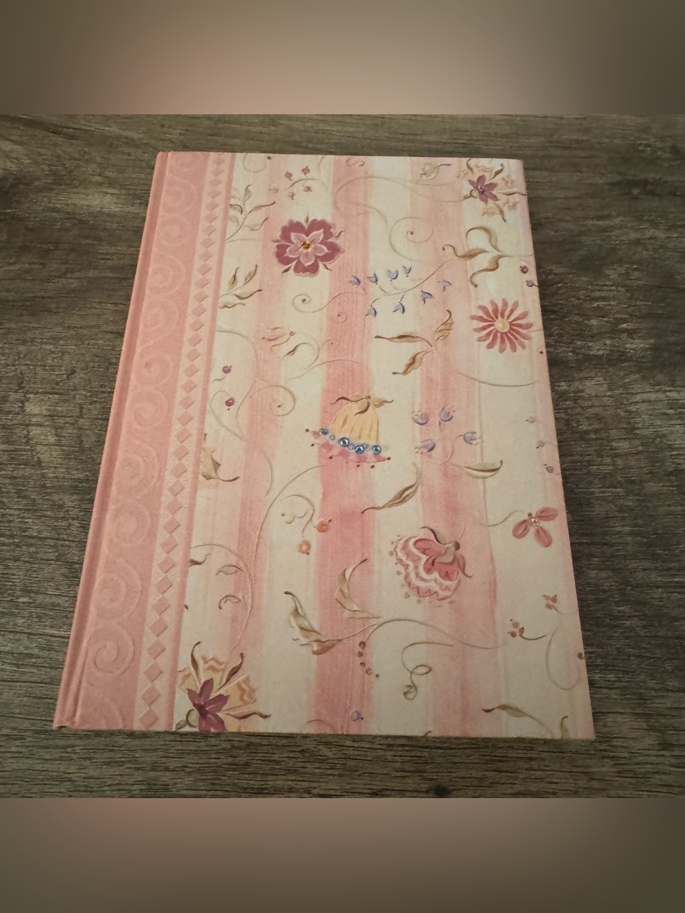 Vintage C.R. Gibson Pink Floral Hardcover Lined Journal (SIGJ-A8230) 240 Pages